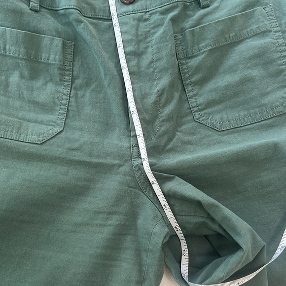 NWOT J.Crew Lizzie High-Rise Wide-Leg Pants 27 Petite Pale Spinach | Linen Blend - Picture 10 of 11